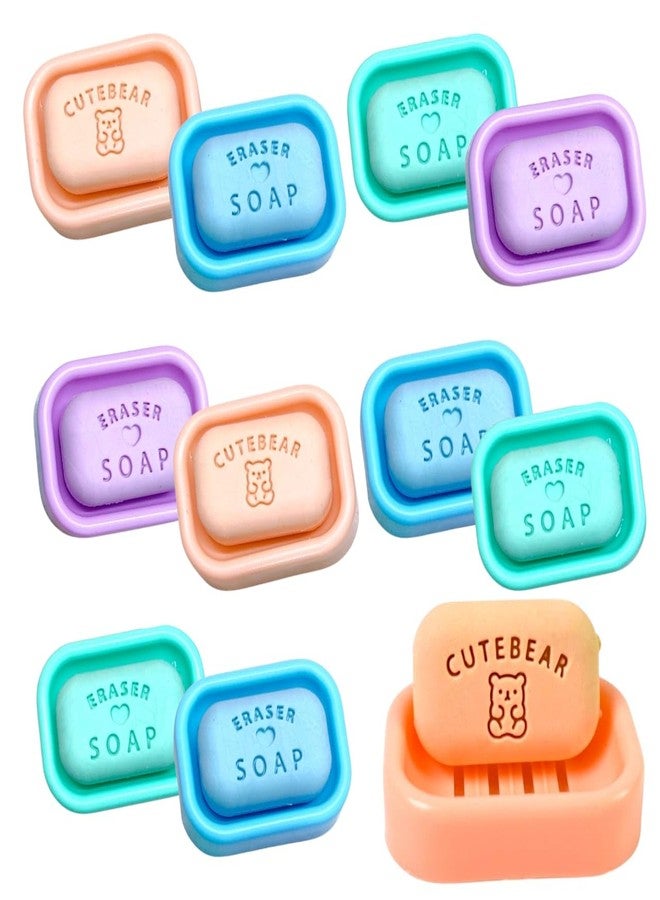 AMYCAUR 3D Mini Soap Eraser Rubber for Kids, Non Dust & Smudge-Free Eraser, School Set, Non-Toxic, Fancy, Compact Size Soap Erasers, Stationery Set, Birthday Return Gift (10 Pcs) - Image 1